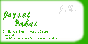 jozsef makai business card